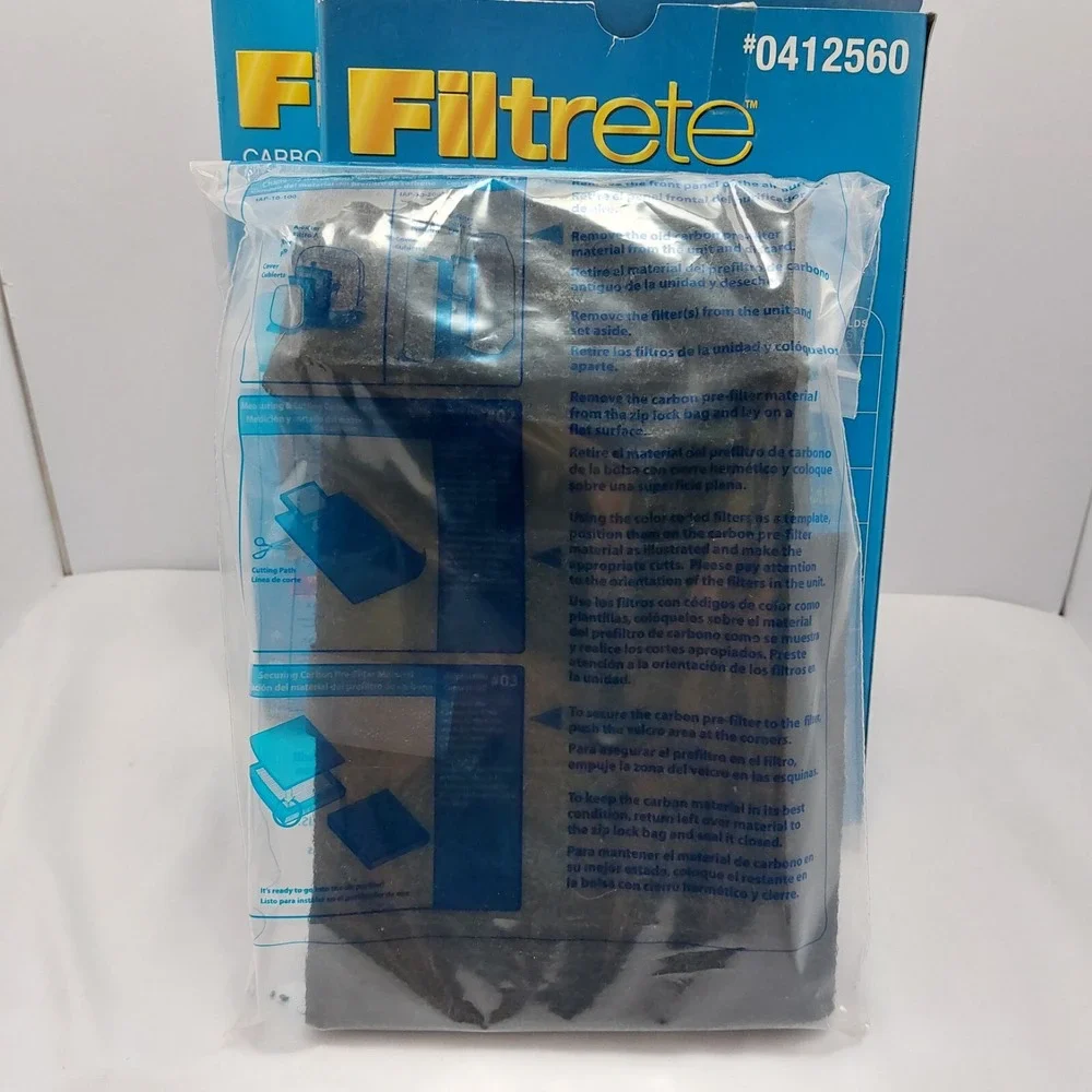 2- Filtrete Carbon Pre-Filter 0412560‎ for Idylis Air Purifiers Size U